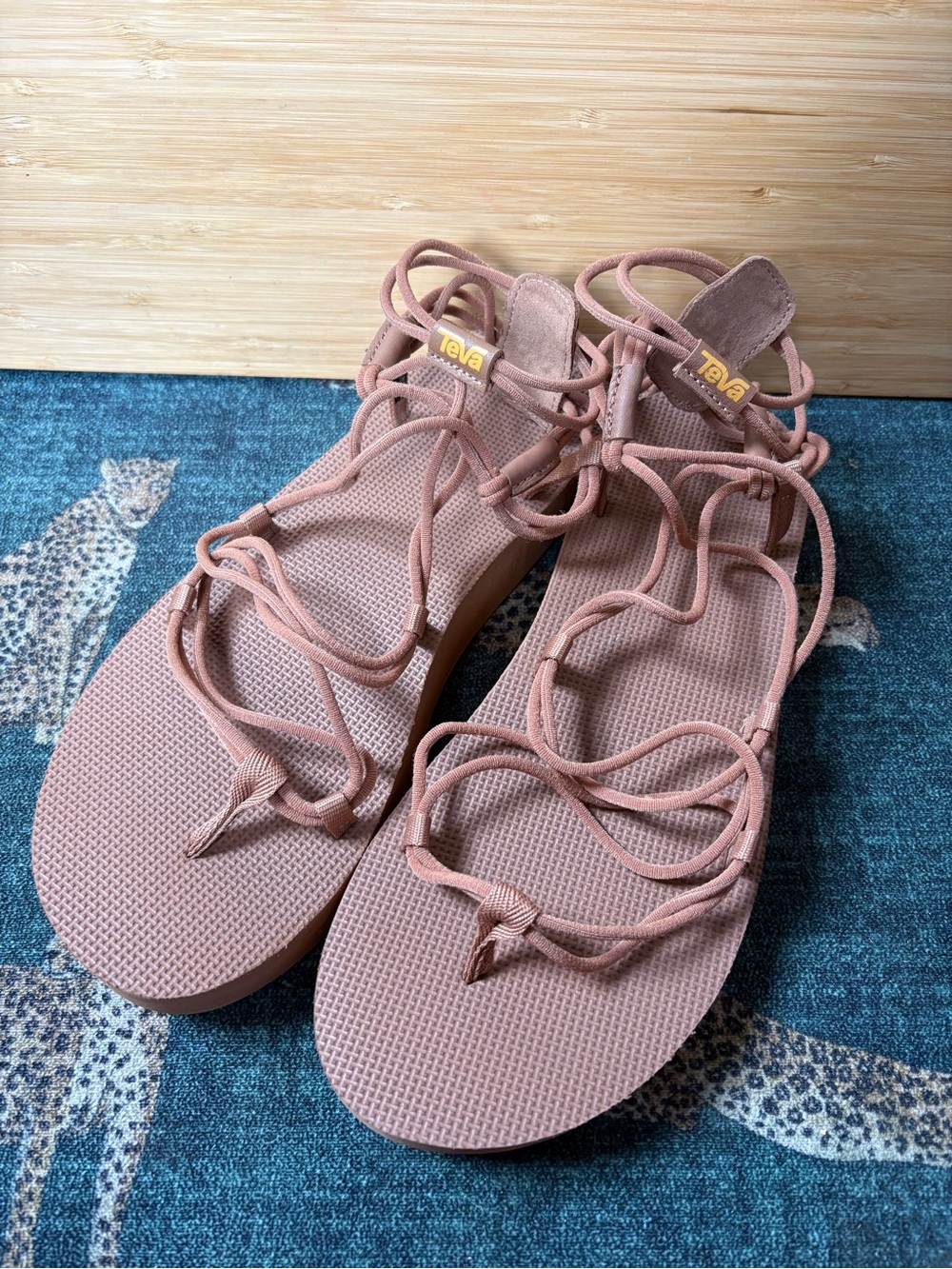 Teva Women's Dusty Pink Strappy Lace-Up Sandals